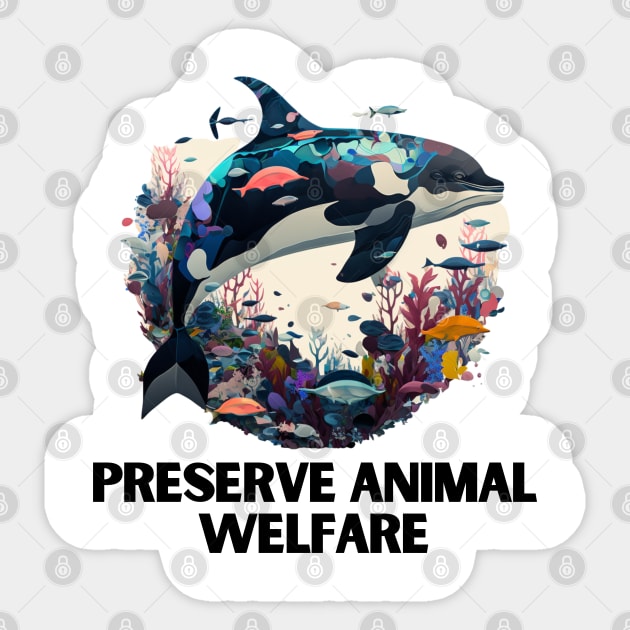 Preserve animal welfare Sticker by Simply Print